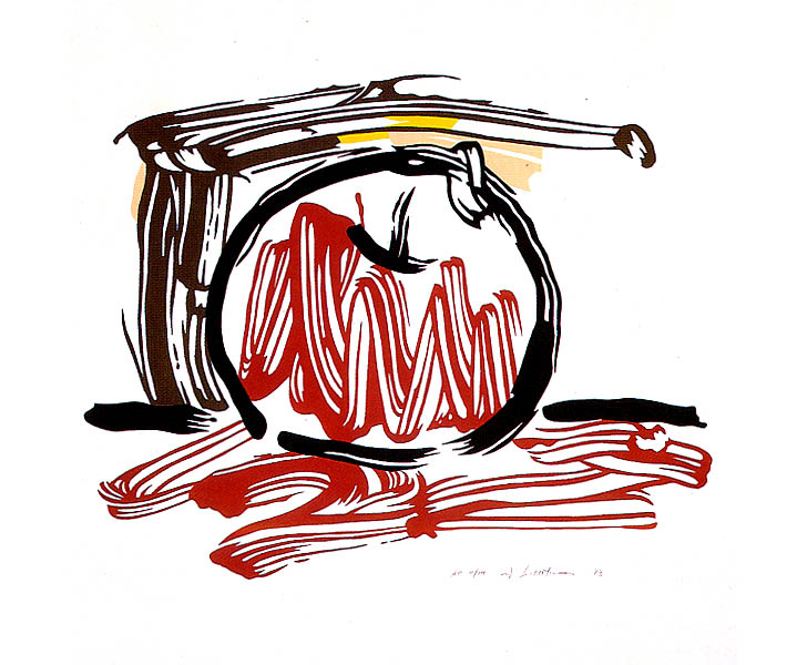 Lichtenstein 7 APPLE WOODCUTS: RED APPLE