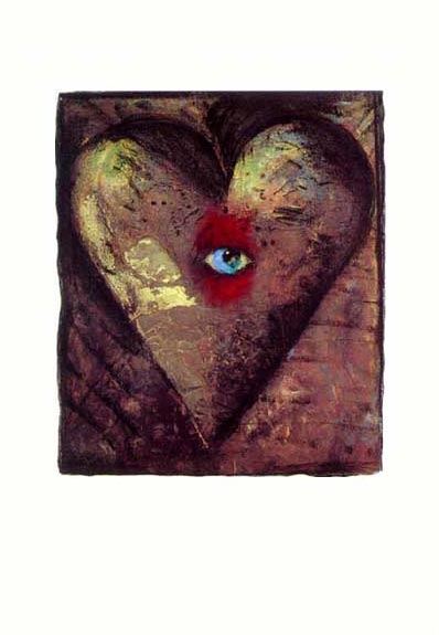 Dine HAND COLORED VIENESE HEART V